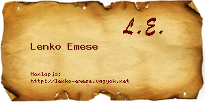 Lenko Emese névjegykártya