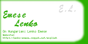emese lenko business card